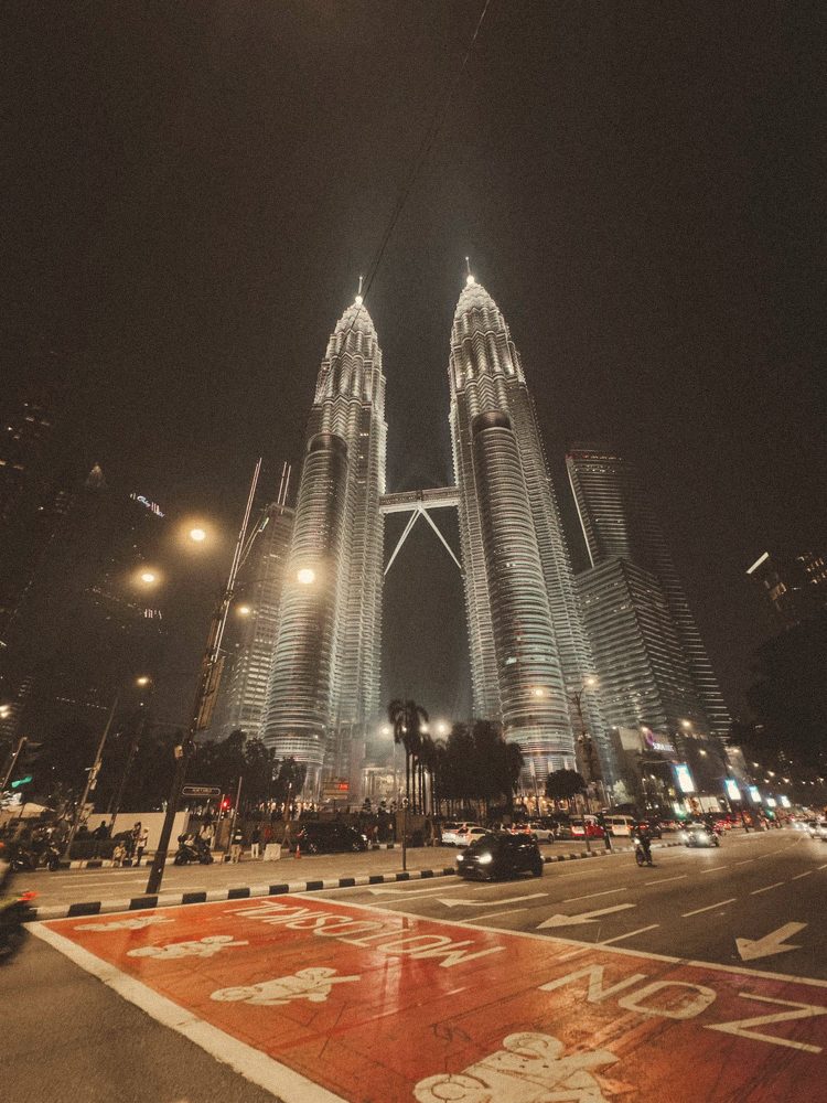 Petronas Towers at night, Kuala Lumpur