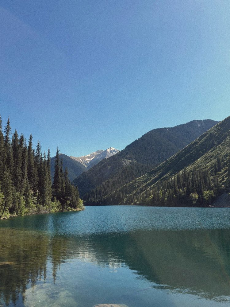 Kolsai lake in the mountains