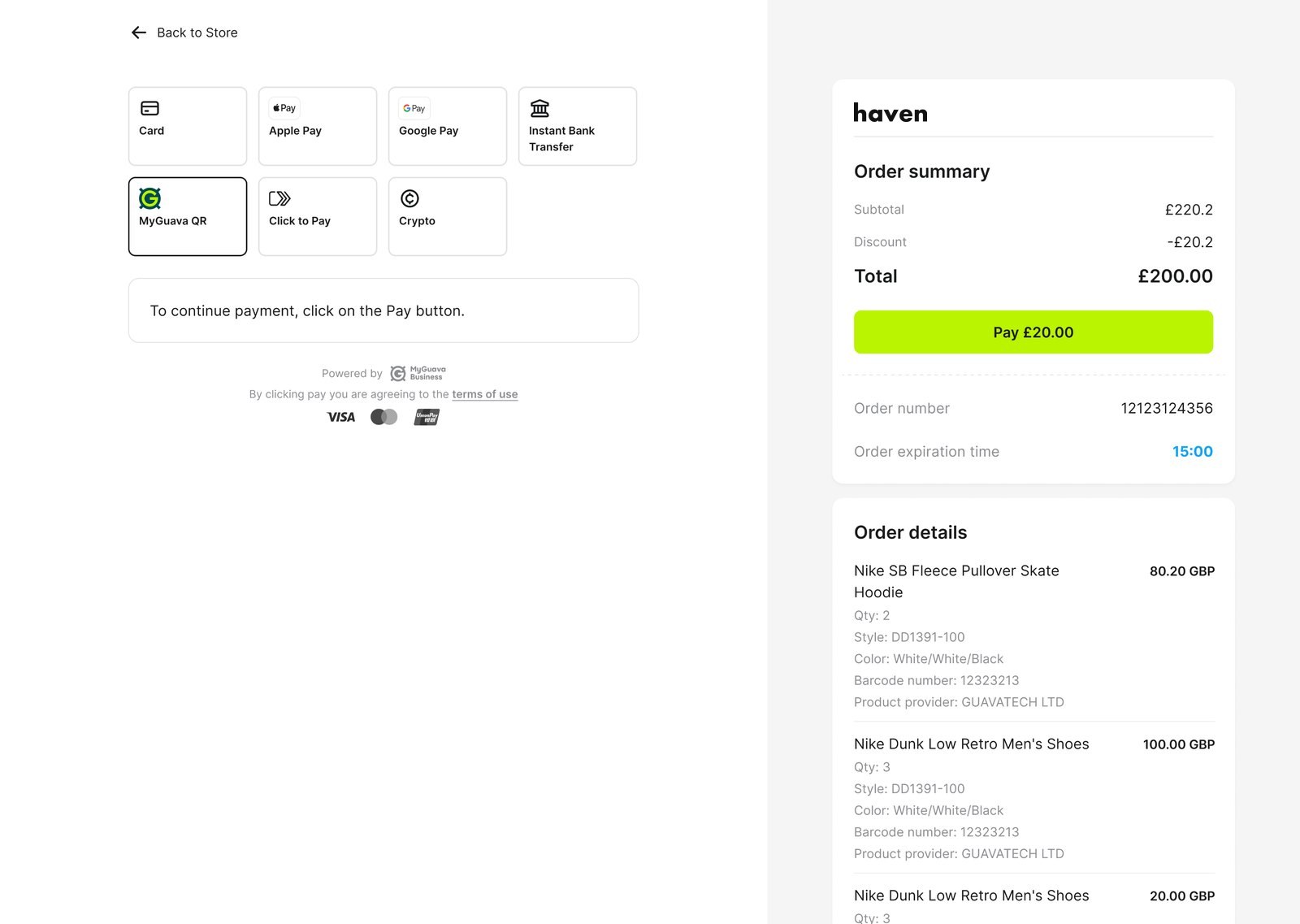 MyGuava Wallet: pay by scanning a QR code