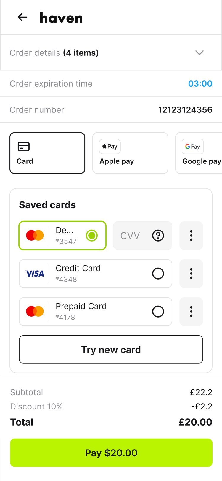 MyGuava Payment checkout on mobile