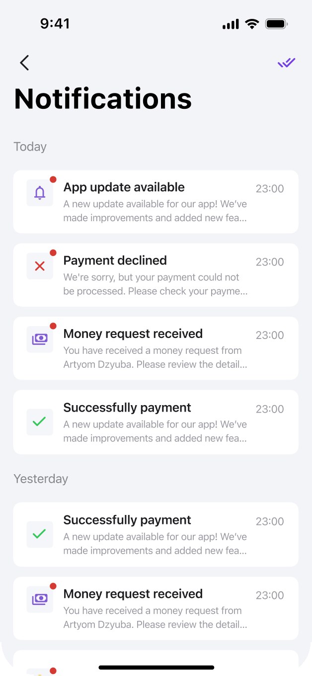 Remiton: Notifications
