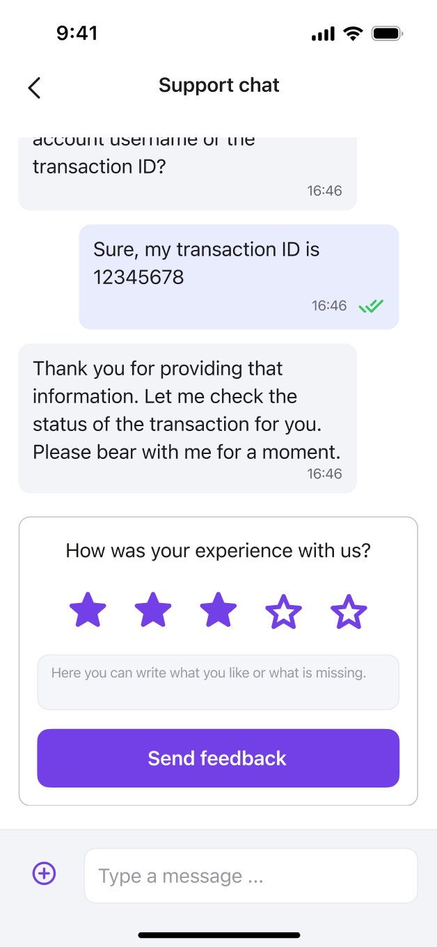 Remiton: Support chat, rating