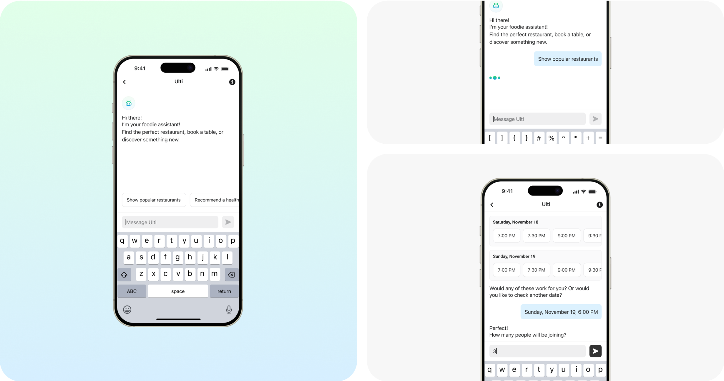 Ulti AI Assistant interface