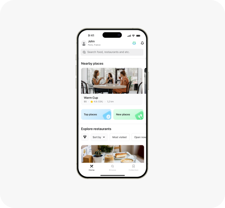 ULTA Restaurant booking app